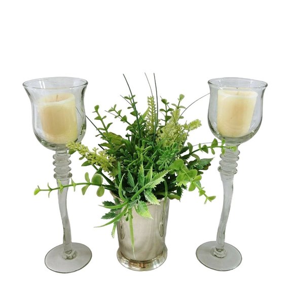 Cordial Aperitif Glasses or Votive Candle Holders Curvy Stems - Picture 5 of 8